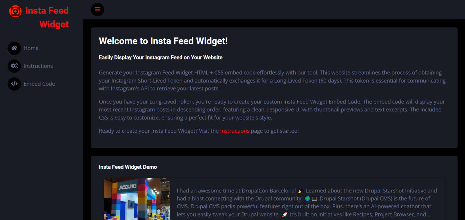 Easily Display Your Instagram Feed on Your Website with Insta Feed Widget